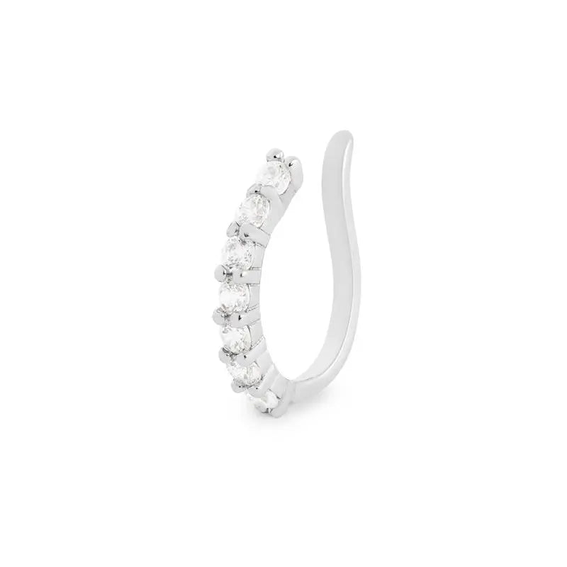 Piercing fake Bellagio zircônia branca ródio branco