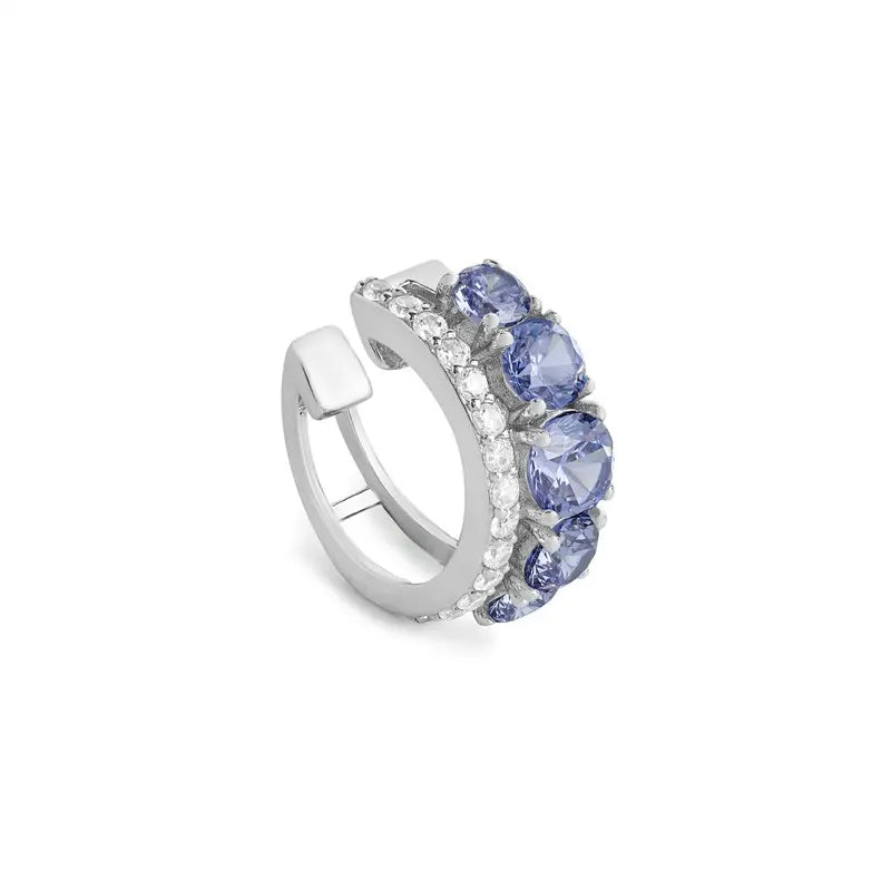 Piercing fake Maldivas zircônia tanzanita prata 925