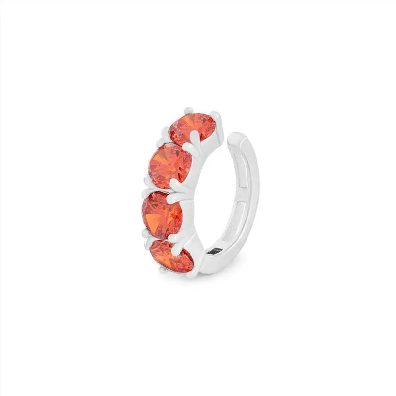 Piercing fake Paola zircônia aperol ródio branco