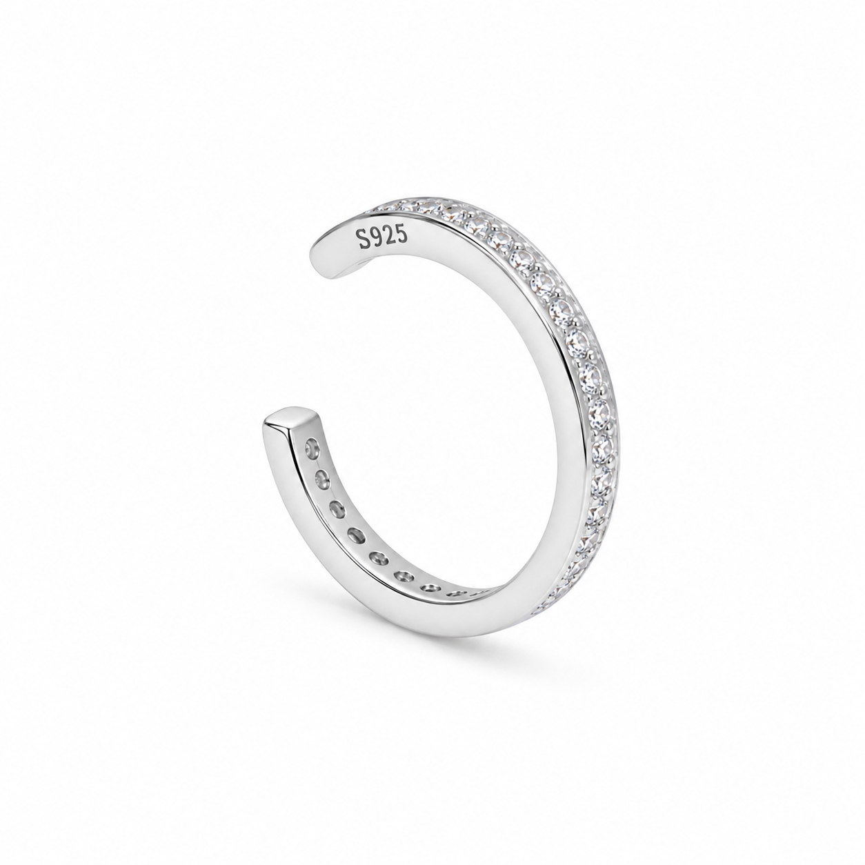 Piercing fake Sabrina zircônia branca prata 925