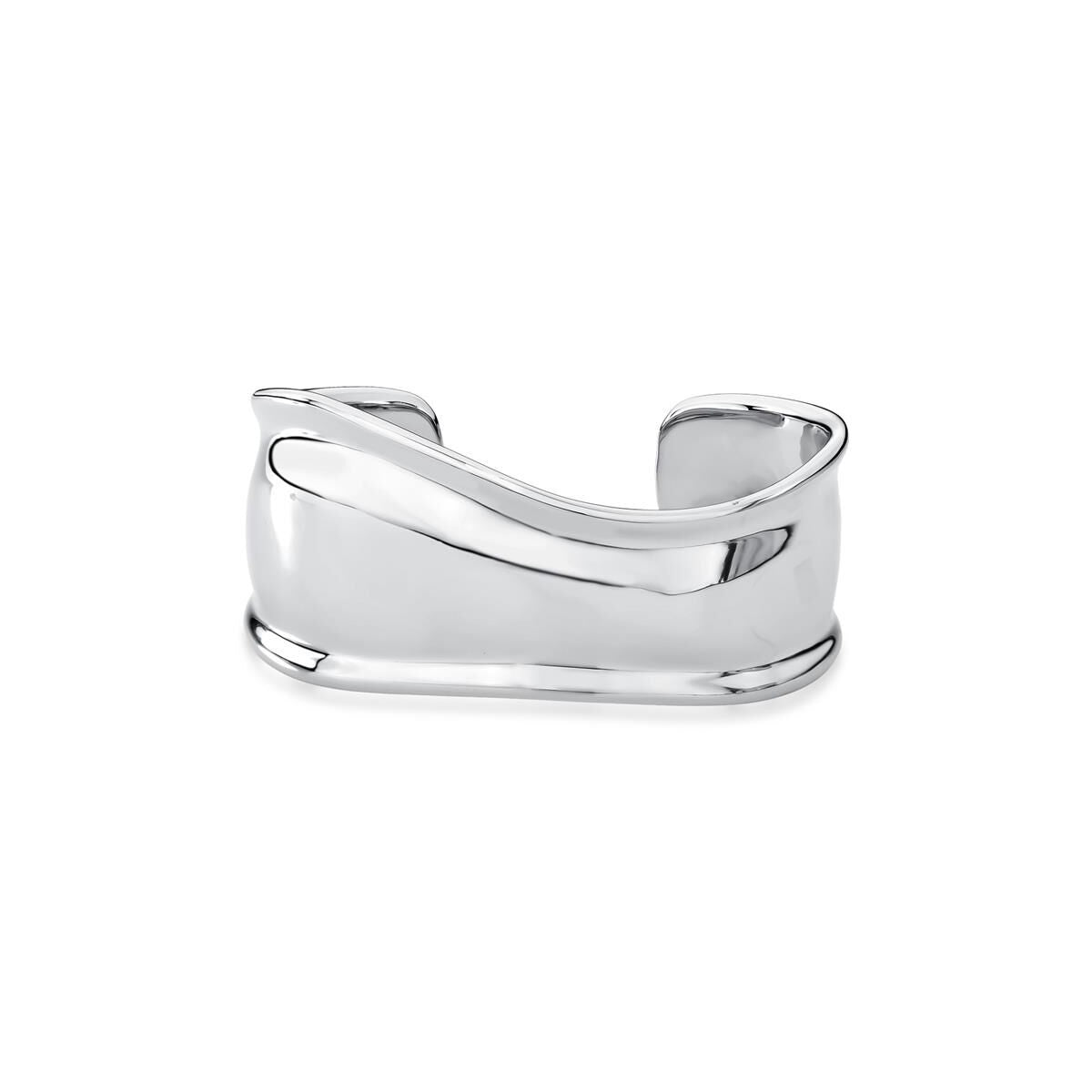Pulseira bracelete Elsa liso ródio branco