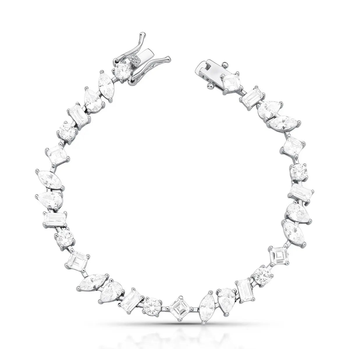 Pulseira riviera Allure zircônias brancas ródio branco