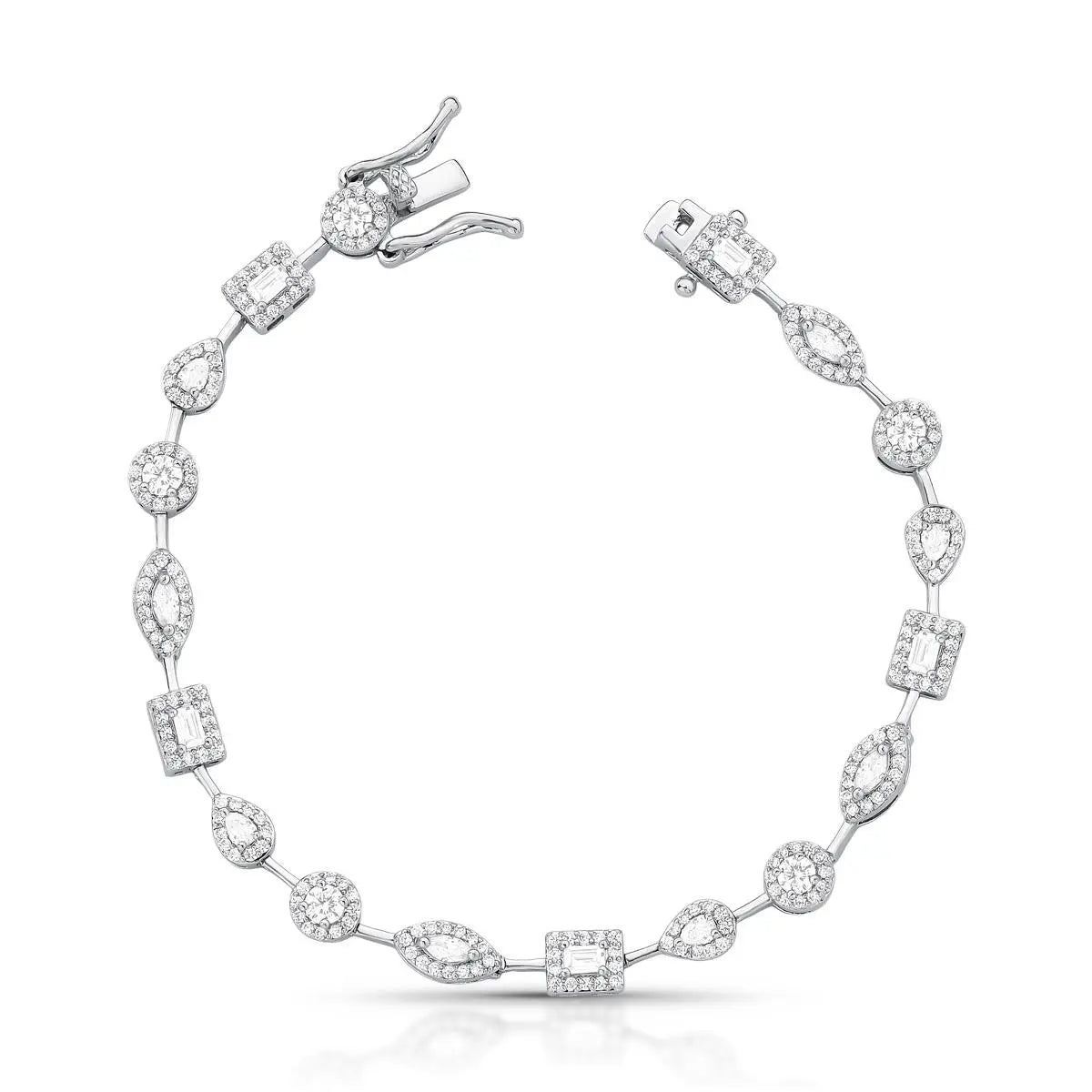 Pulseira riviera Signature zircônias brancas ródio branco