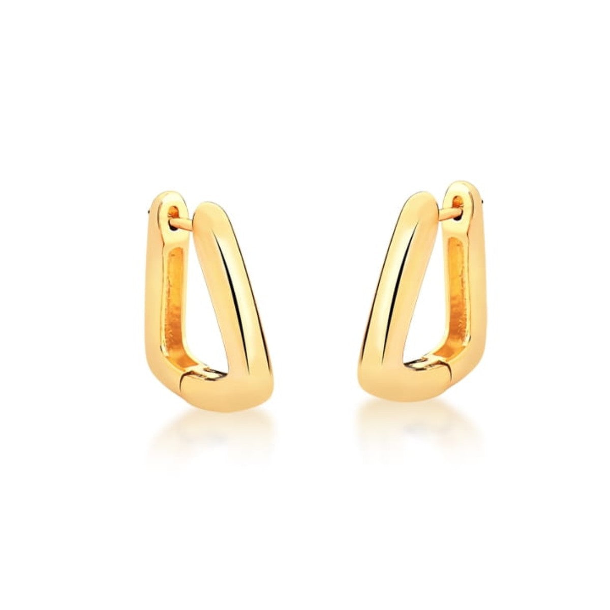 Brinco argola Pipa lisa ouro