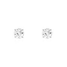 Brinco solitário ponto de luz Moissanite 5mm prata 925