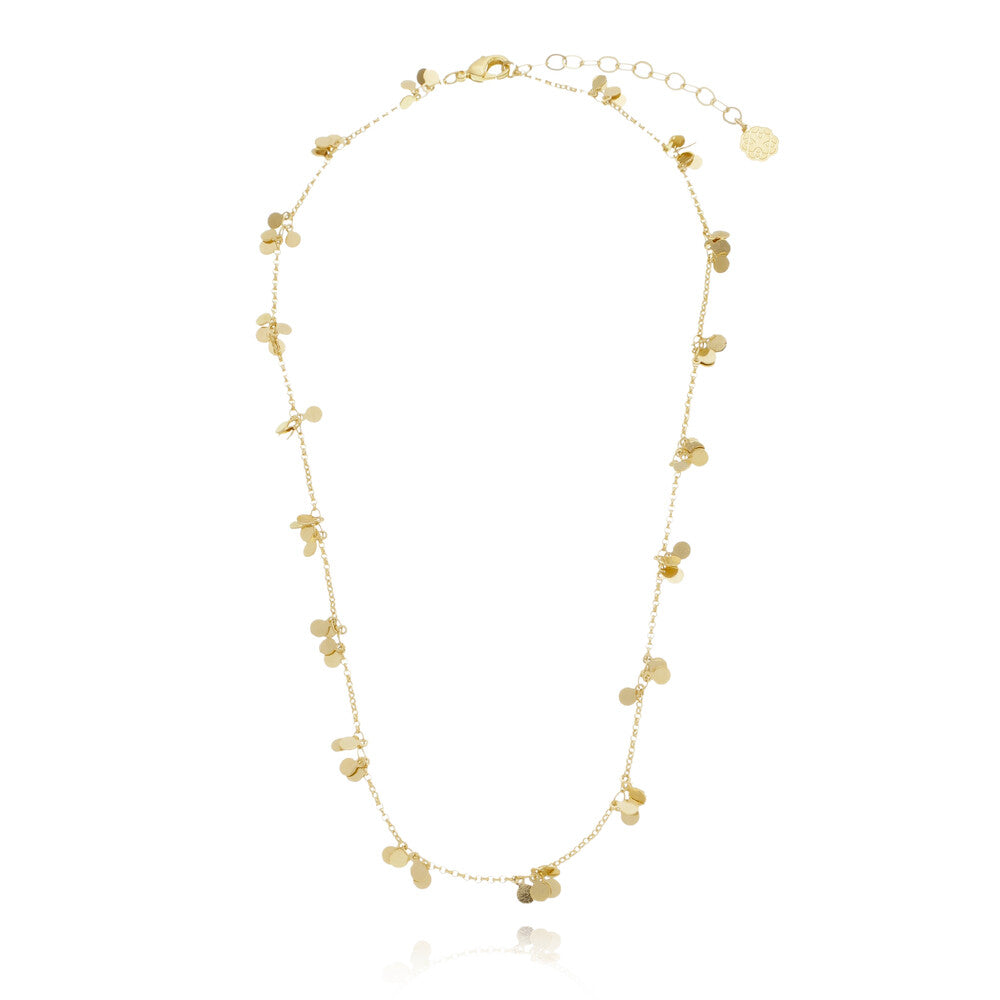 Colar mini medalhas lisas ouro