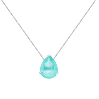 Colar Luma gota esmeralda colombiana fusion prata 925