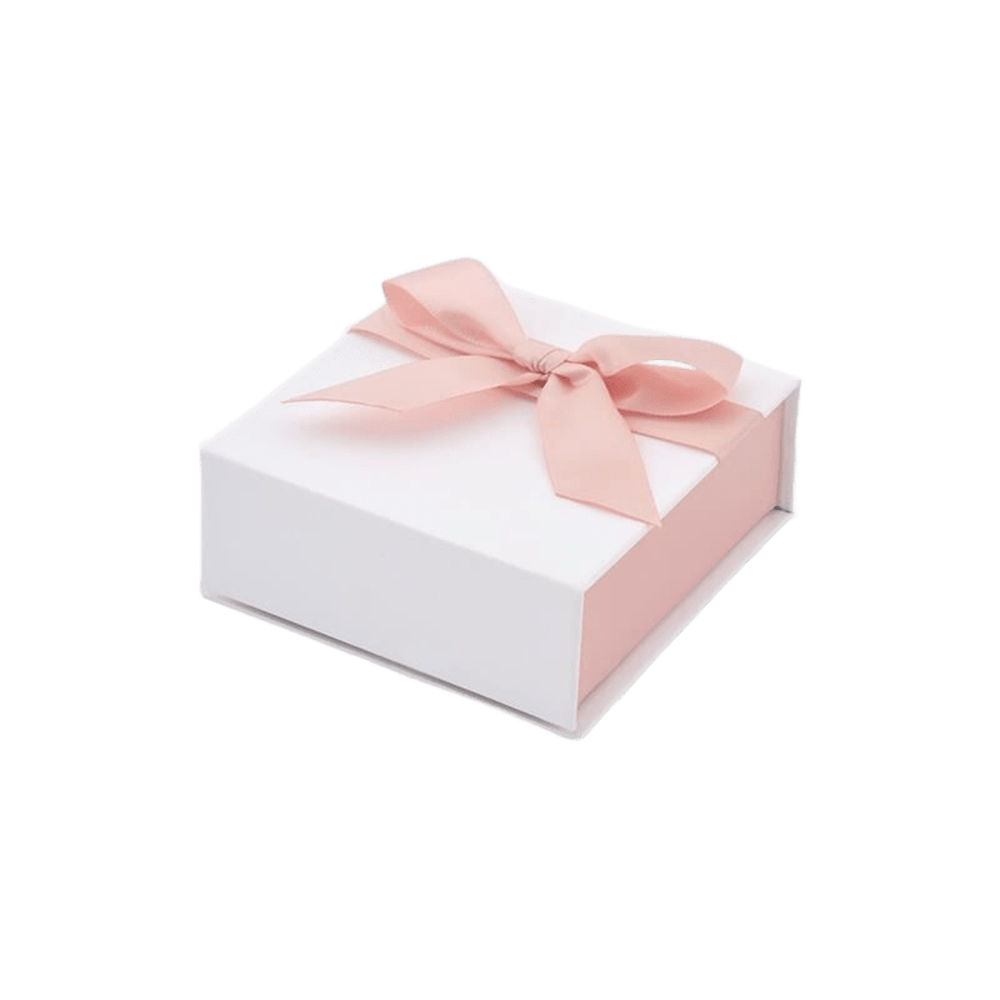 Caixinha para presente em papel e veludo (rosa) 9x9