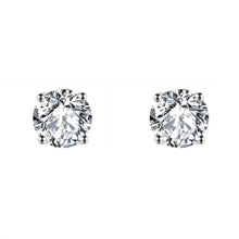 Brinco solitário ponto de luz prata 925 (10mm)