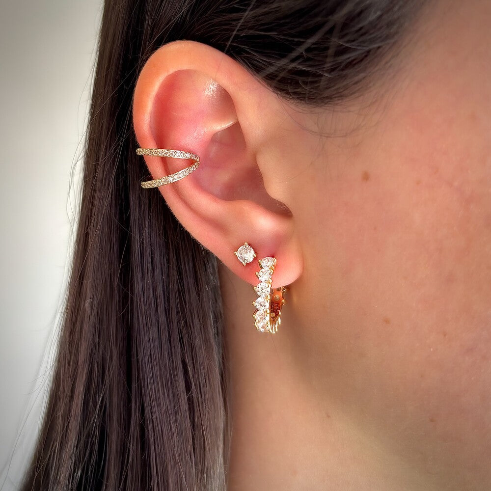 Piercing fake Anny com zircônias ouro - foto 2