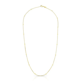 Colar Vicky bolinhas lisas ouro (60cm)
