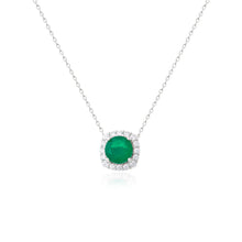 Colar Lella esmeralda fusion prata 925