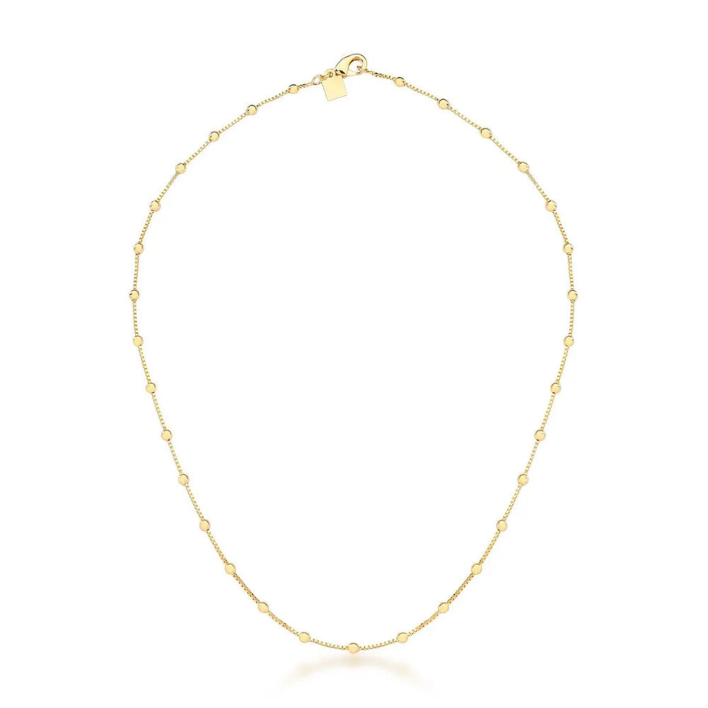 Colar Vicky bolinhas lisas ouro (40cm)