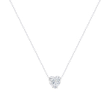 Colar Nice coração zircônia branca prata 925