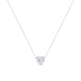 Colar Nice coração zircônia branca prata 925