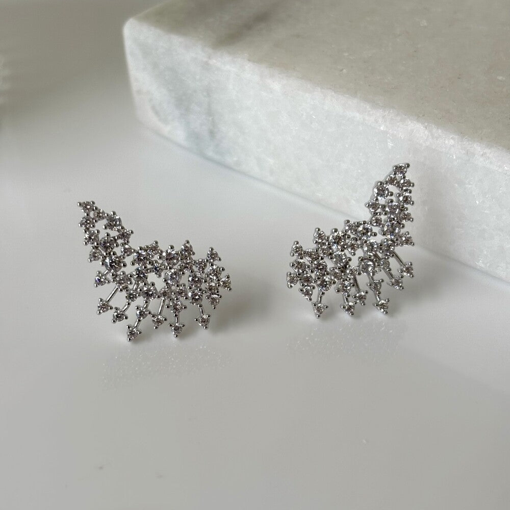 Brinco ear cuff Explosion zircônias brancas ródio branco - foto 3