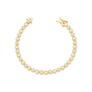 Pulseira Luiza cravejada com zircônias ouro