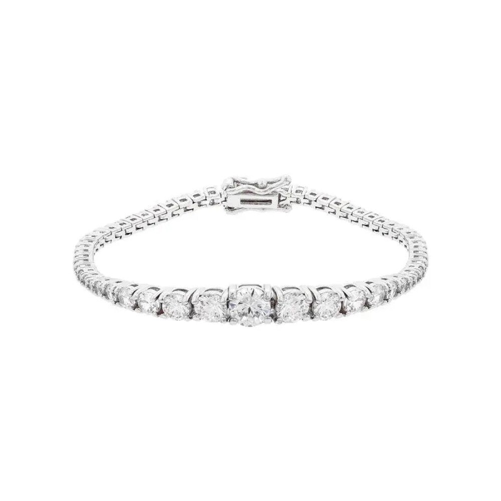 Pulseira classic riviera Juli ródio branco