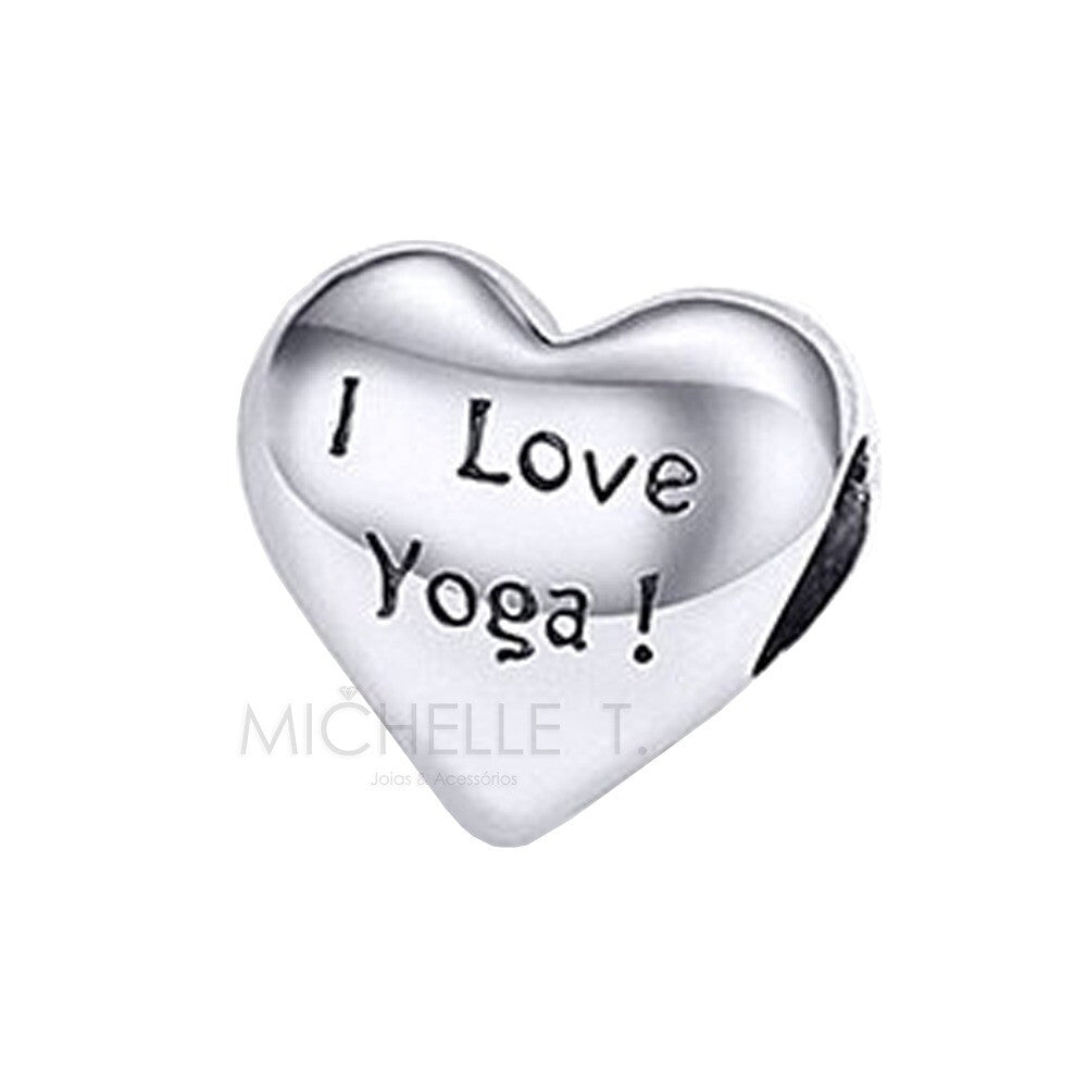 Berloque coração love yoga prata 925 - foto 2