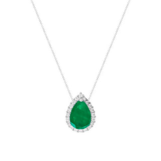 Colar gota Betina esmeralda fusion prata 925