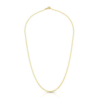 Colar Urban bolinhas lisas achatadas ouro (60cm)