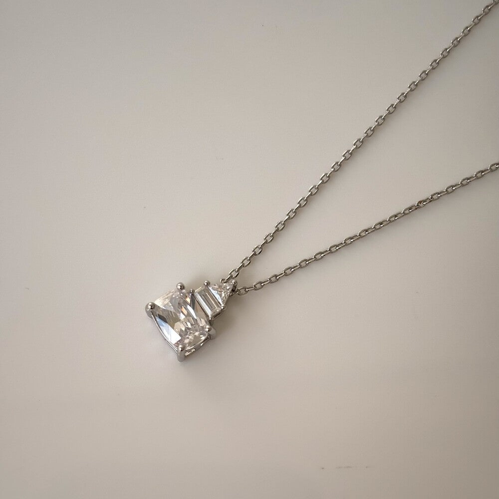 Colar Tróia zircônia branca ródio branco - foto 3