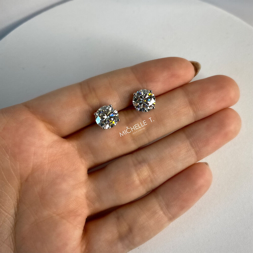 Brinco ponto de luz moissanite 2.0ct prata 925 (8mm) - foto 5