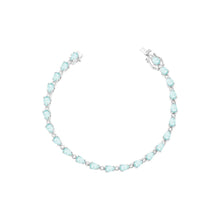 Pulseira riviera Eva esmeralda colombiana fusion ródio branco