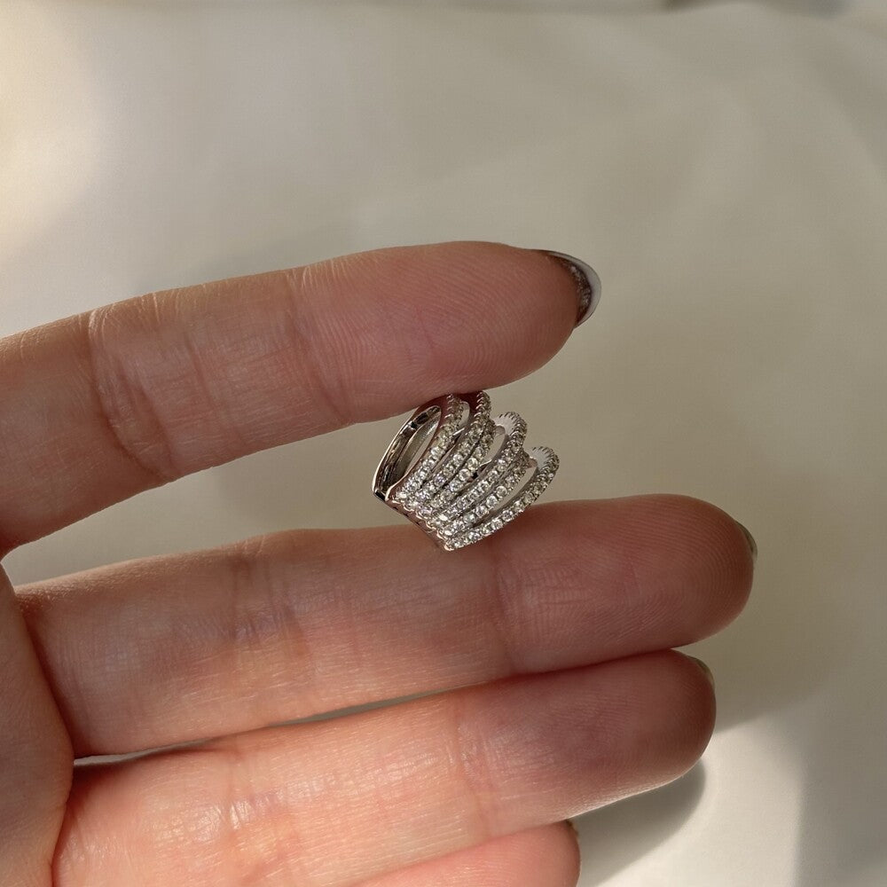 Piercing fake Bruna cravejado com zircônias ródio branco - foto 3