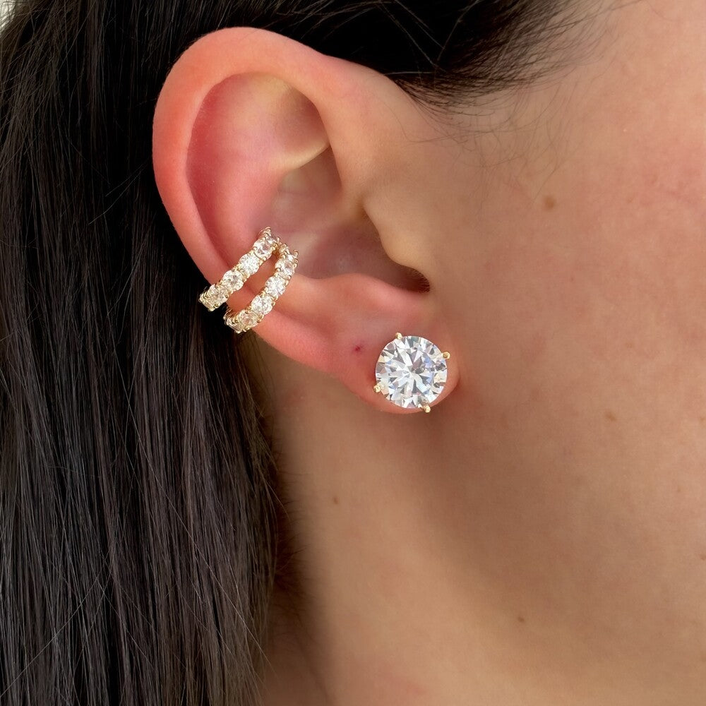 Piercing fake Wendy cravejado com zircônias ouro - foto 2