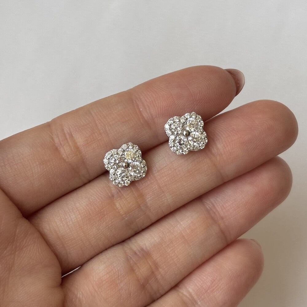 Brinco Fiorella zircônias brancas prata 925 - foto 3