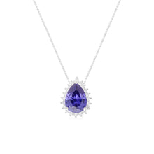 Colar Lola gota zircônia tanzanita prata 925
