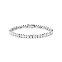 Pulseira classic riviera zircônias brancas ródio branco (3mm)