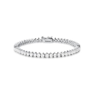 Pulseira classic riviera zircônias brancas ródio branco (3mm)