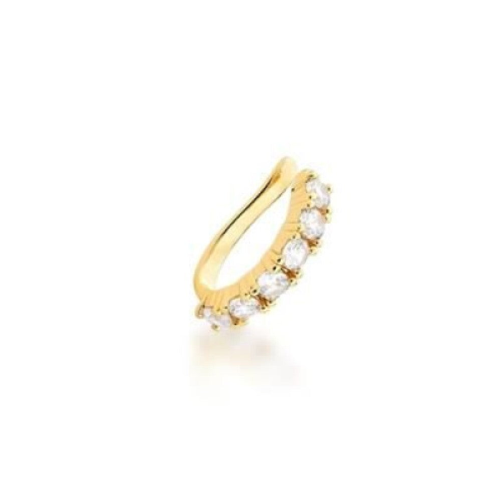 Piercing fake Nicky cravejado ouro
