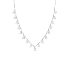 Colar Camila gotas zircônias brancas ródio branco
