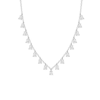 Colar Camila gotas zircônias brancas ródio branco