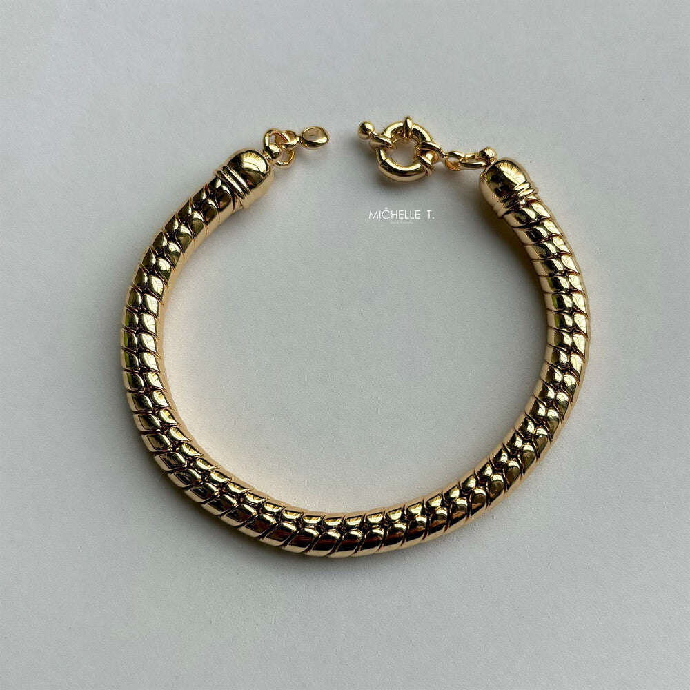 Pulseira Lica malha rabo de rato ouro - foto 3