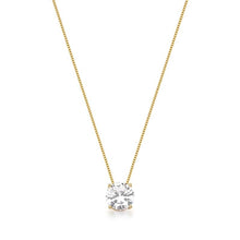 Colar ponto de luz zircônia branca ouro (10mm)