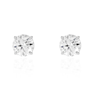 Brinco redondo ponto luz Moissanite 11mm prata 925