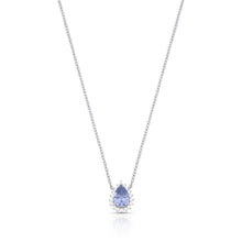 Colar Zoey gota zircônia tanzanita prata 925