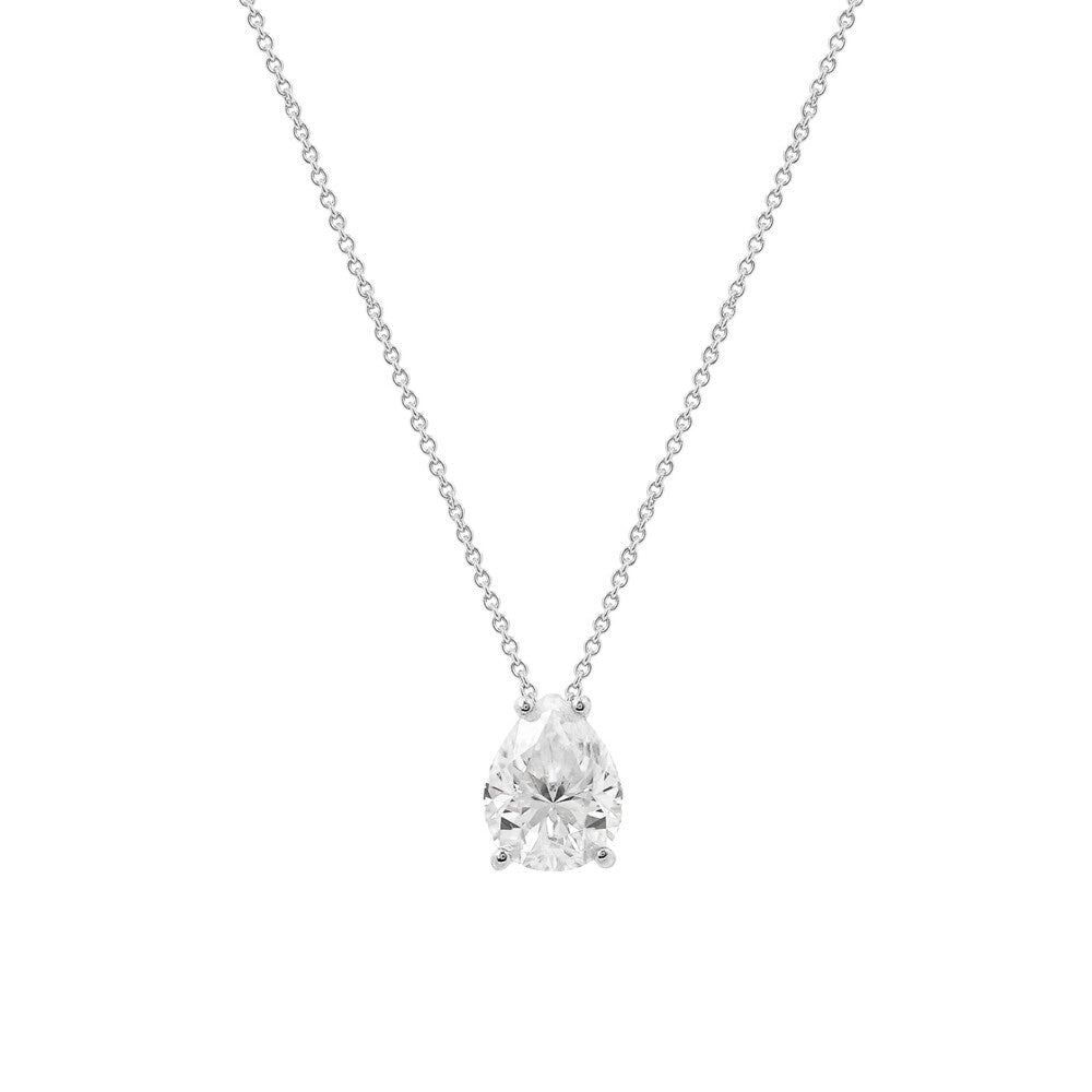 Colar Lúcia gota Moissanite prata 925