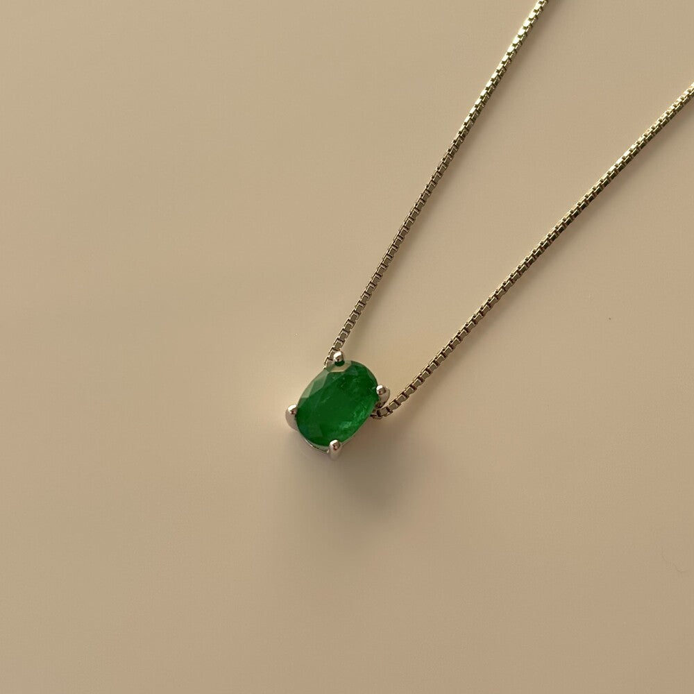 Colar Margot oval esmeralda fusion prata 925 - foto 3