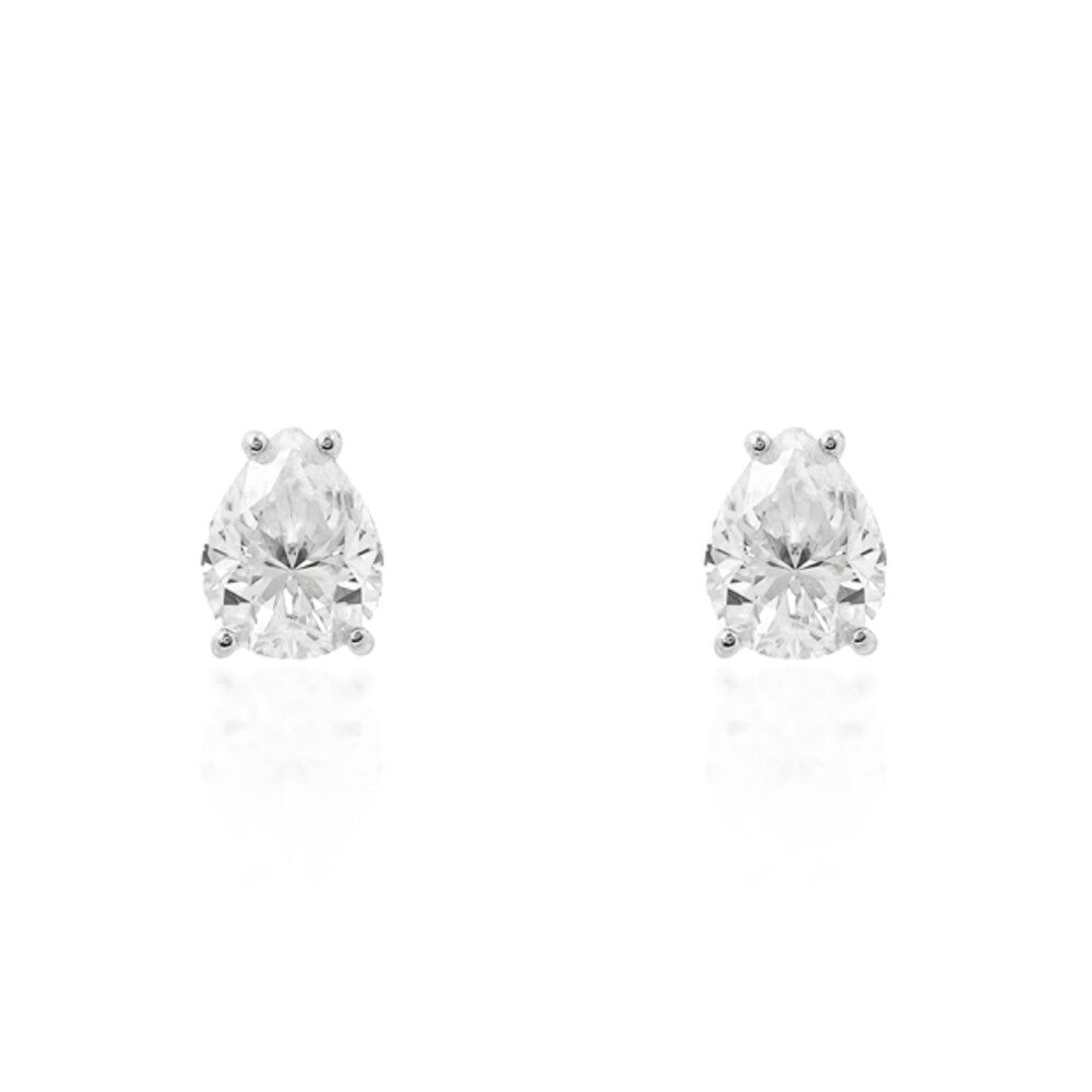 Brinco Lúcia gota Moissanite prata 925