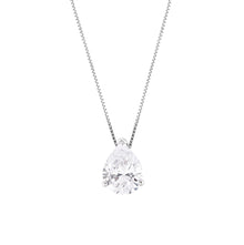 Colar Luma gota zircônia branca prata 925