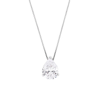 Colar Luma gota zircônia branca prata 925