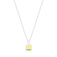 Colar Tróia zircônia fancy yellow ródio branco