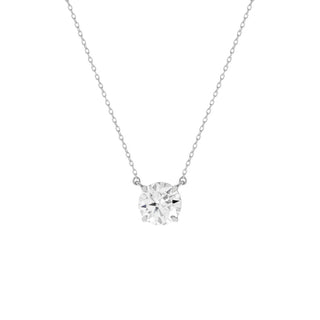Colar ponto de luz Moissanite 2.0ct prata 925 (8.0mm)