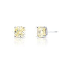 Brinco Tess zircônia fancy yellow prata 925 (8mm)