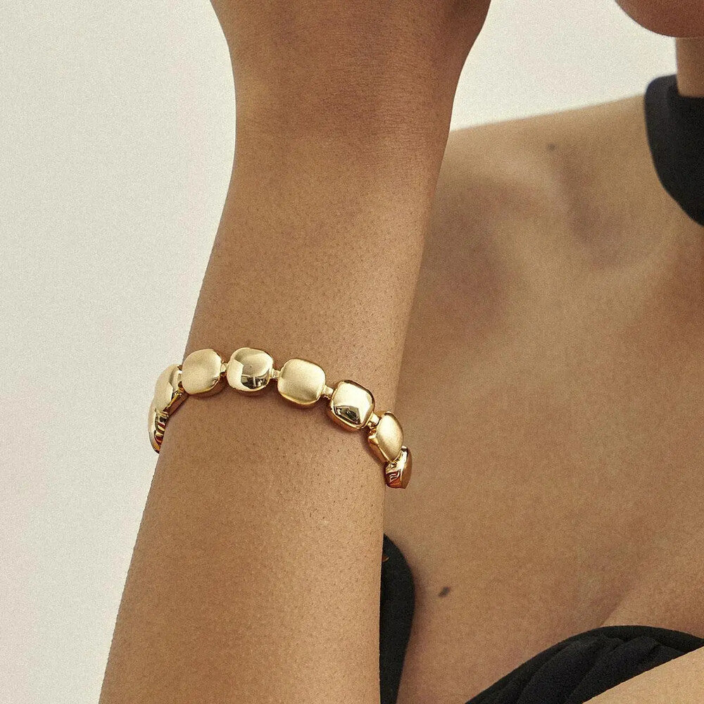 Pulseira bracelete Milano acetinado ouro - foto 2